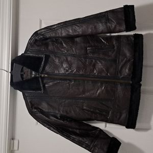 PB Basics Girls Genuine Leather jacket
